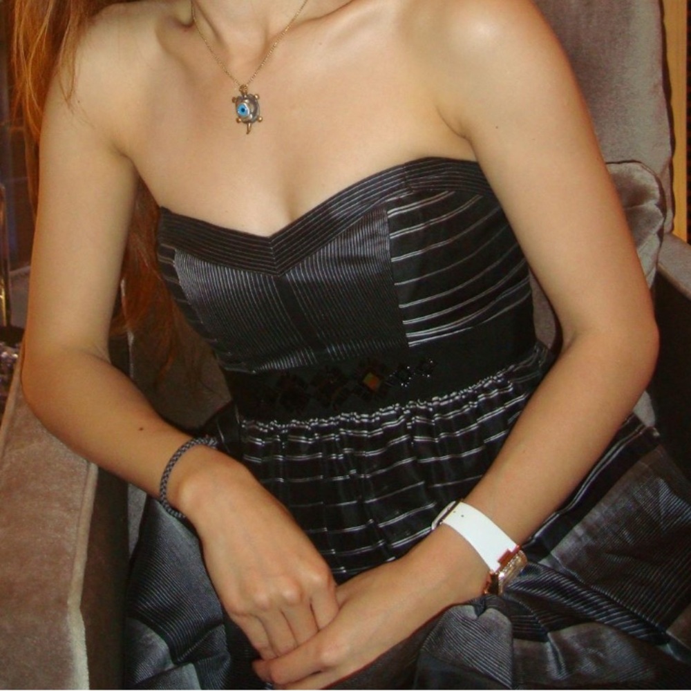 Elegant Black Strapless Dress